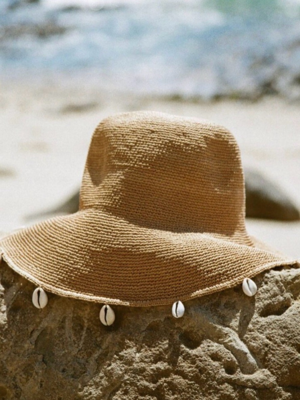 L Space x Rails - Shell Trim Crete Beach Hat - Tan